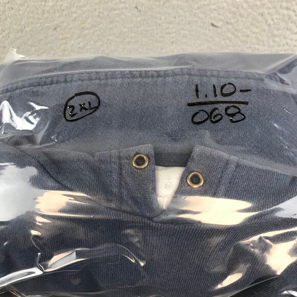 Vintage Y2K NIKE‎ Center Mini Swoosh Check Hoodie Faded Navy Blue Sz 2XL - Picture 15 of 15